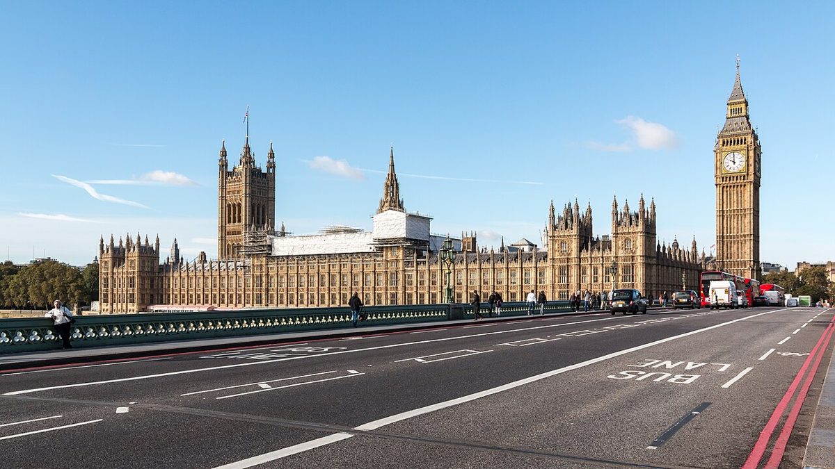 The Palace of Westminster seen from Westminster Bridge